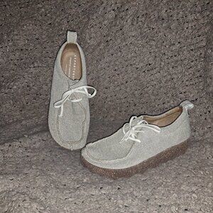ASPORTUGUESAS-Beige Hemp Fabric Lace Up Loafers-Sz 37-Excellent